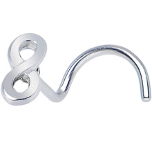 Load image into Gallery viewer, 20 Gauge Gleaming Infinity Symbol Nose Screw