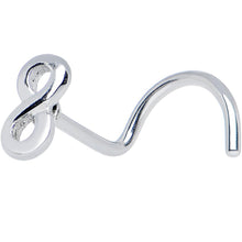 Load image into Gallery viewer, 20 Gauge Gleaming Infinity Symbol Nose Screw
