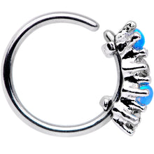 Load image into Gallery viewer, 20 Gauge 5/16'' Blue Synthetic Opal Staccato Seamless Circular Ring