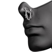 Load image into Gallery viewer, 20 Gauge 1/4'' Autumn Fall Leaves Chain Dangle Double Nose Bone