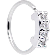 Load image into Gallery viewer, 20 Gauge 5/16'' Clear CZ Gem Quartet Shine Seamless Circular Ring