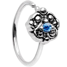 Load image into Gallery viewer, 20 Gauge 5/16'' Blue CZ Gem Decadent Cluster Seamless Circular Ring