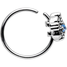 Load image into Gallery viewer, 20 Gauge 5/16'' Blue CZ Gem Decadent Cluster Seamless Circular Ring