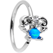 Load image into Gallery viewer, 20 Gauge 5/16'' Blue Synthetic Opal Fashion Seamless Circular Ring