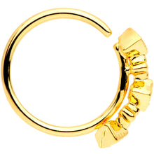 Load image into Gallery viewer, 20 Gauge 5/16'' Red Gem Gold Tone Flower Garden Seamless Circular Ring
