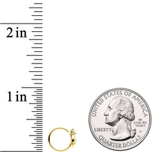 Load image into Gallery viewer, 20 Gauge 5/16'' Clear CZ Gem Gold Tone Openwork Seamless Circular Ring