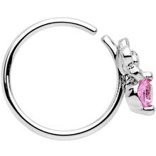 Load image into Gallery viewer, 20 Gauge 5/16'' Pink Gem Flower Seamless Circular Ring