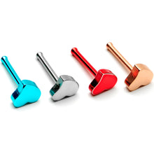 Load image into Gallery viewer, 20 Gauge 1/4'' Multi Tone Valentines Day Heart Nose Bone 4 Pack