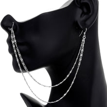 Load image into Gallery viewer, Handcrafted 18 Gauge Double Sweep Ear to Nose Chain